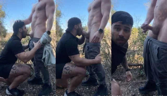 Brandt Gave Me A Facial On A Busy Trail Behind His House